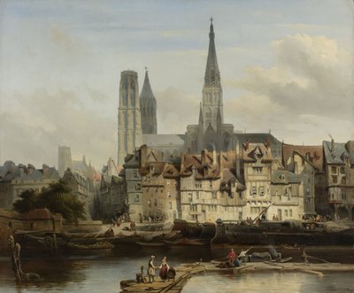 De Quay de Paris in Rouen door Johannes Bosboom